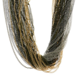Mi Amore Adjustable Fashion-Necklace Multicolor/Silver-Tone