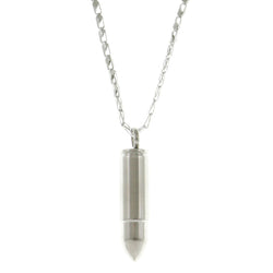 Mi Amore Bullet Pendant-Necklace Silver-Tone