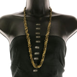 Mi Amore Adjustable Long-Necklace Gold-Tone