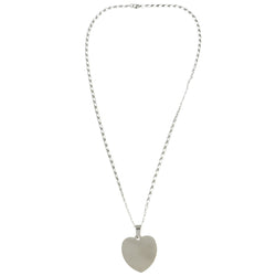 Mi Amore Heart Pendant-Necklace Silver-Tone