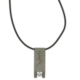 Mi Amore Lizard Adjustable Pendant-Necklace Black & Silver-Tone