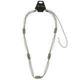 Mi Amore Adjustable Long-Necklace Silver-Tone