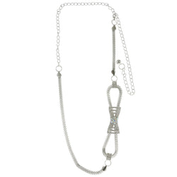 Mi Amore Adjustable Statement-Necklace Silver-Tone