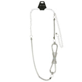 Mi Amore Adjustable Statement-Necklace Silver-Tone