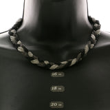 Mi Amore Braided Adjustable Fashion-Necklace Multicolor & Silver-Tone