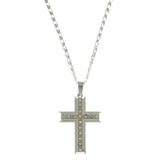 Mi Amore Cross Pendant-Necklace Silver-Tone