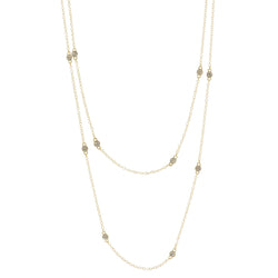 Mi Amore Adjustable Long-Necklace Gold-Tone