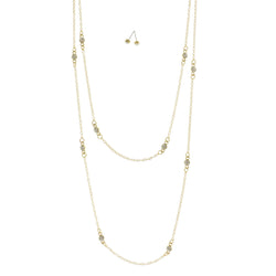 Mi Amore Necklace-Earring-Set Gold-Tone