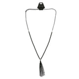 Mi Amore Adjustable Long-Necklace Black