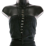 Mi Amore Adjustable Long-Necklace Black