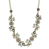 Mi Amore Flower Adjustable Collar-Necklace Multicolor & Gold-Tone