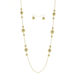 Mi Amore Necklace-Earring-Set Gold-Tone