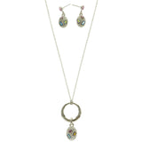 Mi Amore Necklace-Earring-Set Multicolor/Silver-Tone