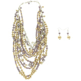 Mi Amore Necklace-Earring-Set Multicolor/Silver-Tone