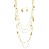 Mi Amore Long-Necklace Gold-Tone/Purple