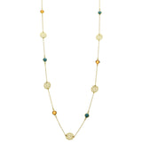 Mi Amore Adjustable Long-Necklace Multicolor/Gold-Tone