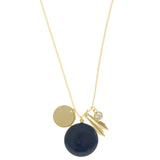 Mi Amore Adjustable Long-Necklace Gold-Tone/Blue