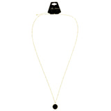 Mi Amore Adjustable Pendant-Necklace Gold-Tone/Black