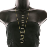 Mi Amore Adjustable Pendant-Necklace Gold-Tone/Black