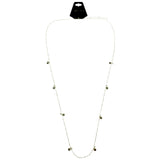 Mi Amore Adjustable Long-Necklace Silver-Tone