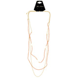 Mi Amore Adjustable Fashion-Necklace Pink/Gold-Tone