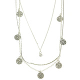 Mi Amore Adjustable Fashion-Necklace Silver-Tone