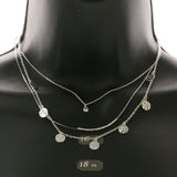 Mi Amore Adjustable Fashion-Necklace Silver-Tone