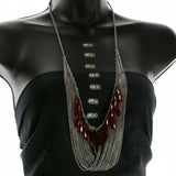 Mi Amore Statement-Necklace Silver-Tone/Red