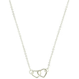 Mi Amore Heart Adjustable Fashion-Necklace Silver-Tone