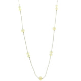 Mi Amore Adjustable Long-Necklace Silver-Tone/White
