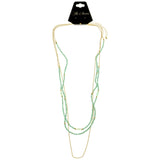 Mi Amore Adjustable Fashion-Necklace Blue/Gold-Tone