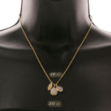 Mi Amore Leaf Adjustable Pendant-Necklace Gold-Tone & Pink