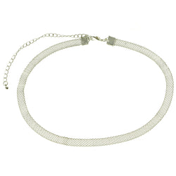 Mi Amore Adjustable Choker-Necklace Silver-Tone