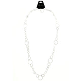 Mi Amore Adjustable Long-Necklace Silver-Tone