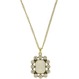 Mi Amore Adjustable Pendant-Necklace Gold-Tone/White