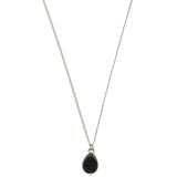 Mi Amore Adjustable Pendant-Necklace Black/Silver-Tone