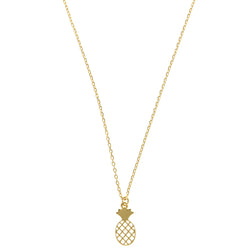 Mi Amore Pineapple Adjustable Pendant-Necklace Gold-Tone