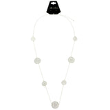 Mi Amore Adjustable Long-Necklace Silver-Tone