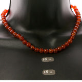 Mi Amore Beaded-Necklace Red/Silver-Tone