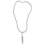 Mi Amore Knife Adjustable Pendant-Necklace Black & Silver-Tone