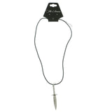 Mi Amore Knife Adjustable Pendant-Necklace Black & Silver-Tone