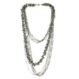 Mi Amore Adjustable Statement-Necklace Silver-Tone