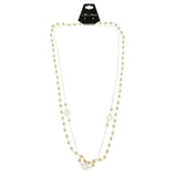 Mi Amore Flowers Statement-Necklace Gold-Tone/White