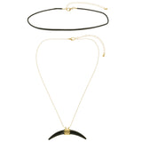 Mi Amore Multiple-Necklace-Set Gold-Tone/Black