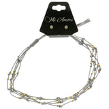 Mi Amore Necklace-Earring-Set Blue/Gold-Tone