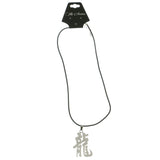 Mi Amore Japanese Adjustable Pendant-Necklace Black & Silver-Tone