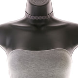 Mi Amore Choker-Necklace Gray/Gold-Tone