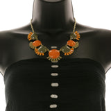 Mi Amore Necklace-Earring-Set Orange/Green