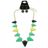 Mi Amore Necklace-Earring-Set Multicolor/Gold-Tone