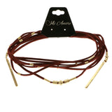 Mi Amore Choker-Necklace Red/Gold-Tone